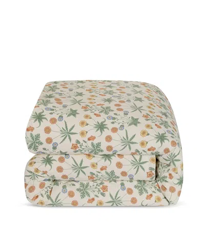 Piglet In Bed Morris & Co Daisy Cotton Duvet Cover, Twin In Neutral