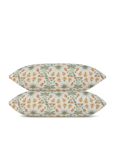 Piglet In Bed Morris & Co Daisy Cotton Pillowcase Pair, Standard In White