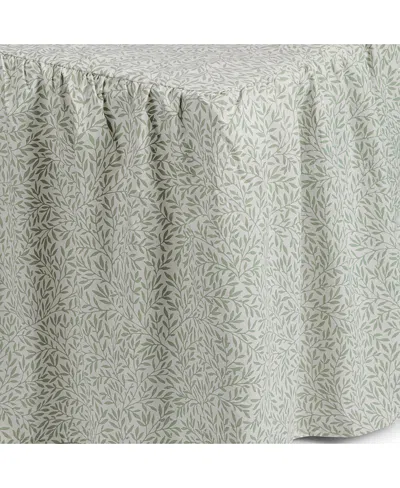 Piglet In Bed Morris & Co Standen Cotton Valance, Queen In Green