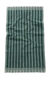 Piglet In Bed Pembroke Stripe Bath Towel In Green