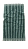 Piglet In Bed Pembroke Stripe Hand Towel In Green