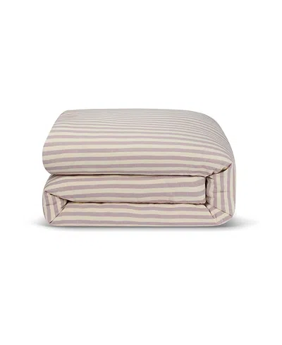 Piglet In Bed Pembroke Stripe Linen Blend Duvet Cover, Queen