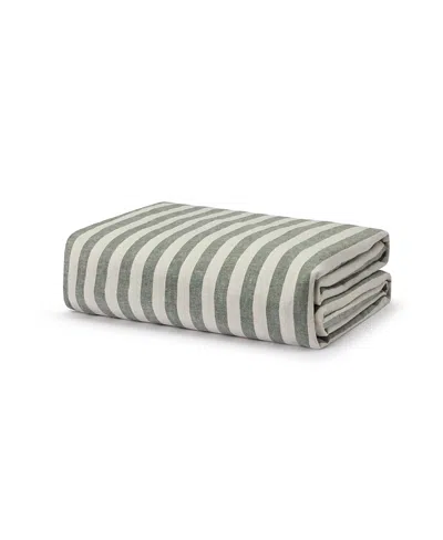 Piglet In Bed Pembroke Stripe Linen Blend Duvet Cover, Queen In Multi