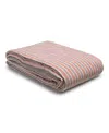 Piglet In Bed Pembroke Stripe Linen Blend Duvet Cover, Twin In Sandstone Red