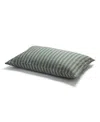Piglet In Bed Pembroke Stripe Linen Blend Pillowcases, King In Pine Green