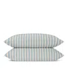 Piglet In Bed Pembroke Stripe Linen Blend Pillowcases, Standard In Blue