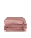 Piglet In Bed Pembroke Stripe Linen Duvet Cover, Twin In Pink