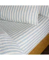 Piglet In Bed Pembroke Stripe Linen Fitted Sheet, Full