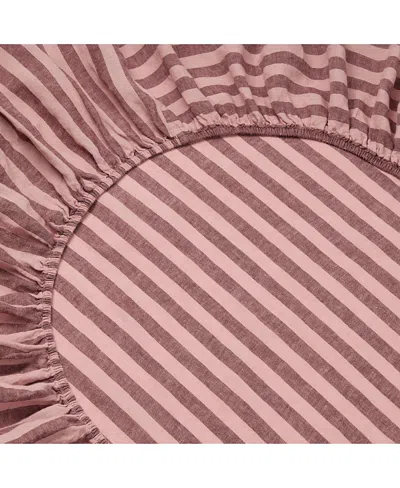 Piglet In Bed Pembroke Stripe Linen Fitted Sheet, Full
