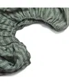 Piglet In Bed Pembroke Stripe Linen Fitted Sheet, Queen In Green