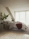Piglet In Bed Plain Linen Blend Duvet Cover In Oatmeal