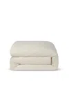 Piglet In Bed Plain Linen Duvet Cover, Twin In White