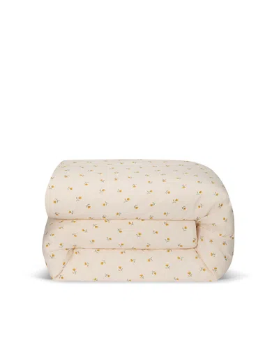 Piglet In Bed Posy Bud Linen Blend Duvet Cover, King In Pink