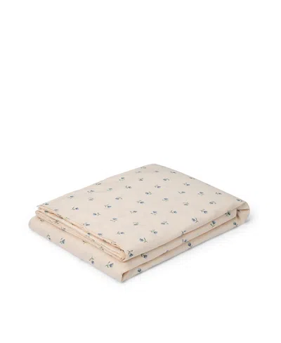 Piglet In Bed Posy Bud Linen Blend Flat Sheet, Twin In Multi