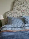 Piglet In Bed Small Gingham Check Pillowcase Pair In Indigo