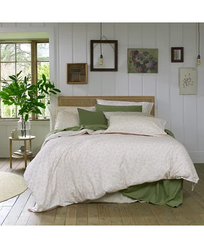 Piglet In Bed Spring Sprig Printed Cotton Fitted Sheet, King