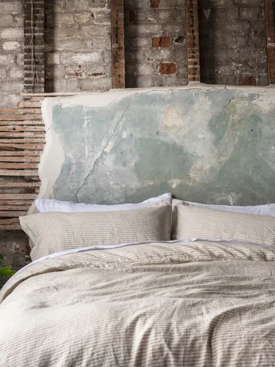 Piglet In Bed Stripe Duvet Cover In Neutral