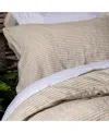 Piglet In Bed Stripe Linen Pillowcase Pair, King In Brown