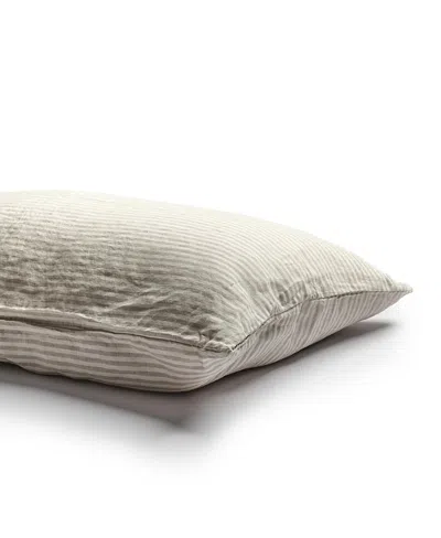 Piglet In Bed Stripe Linen Pillowcase Pair, Queen