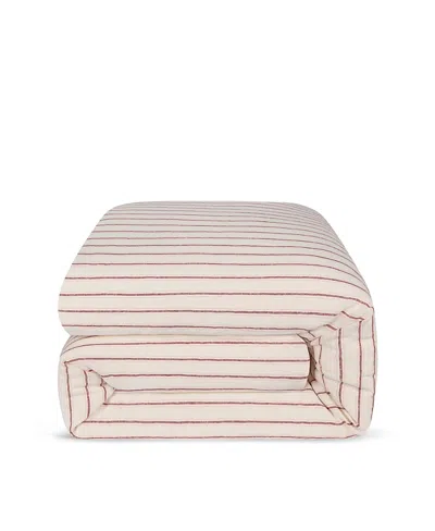 Piglet In Bed Walderton Stripe Linen Duvet Cover, King In Pearl