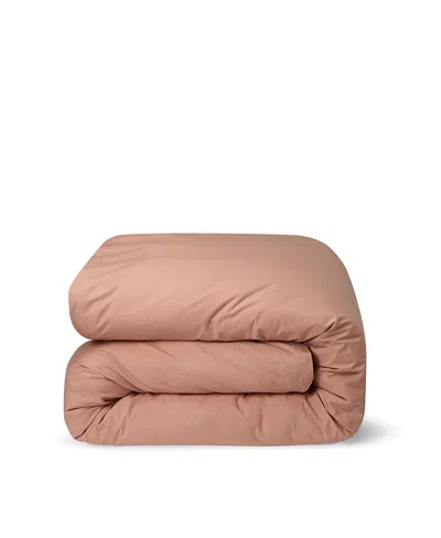 Piglet In Bed Washed Cotton Percale Duvet Cover, Twin In Brown