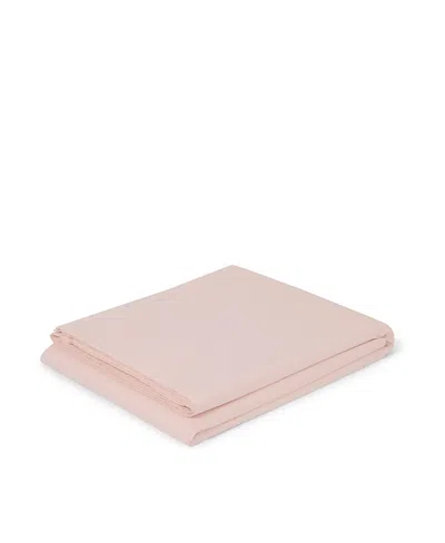 Piglet In Bed Washed Cotton Percale Flat Sheet, Queen In Pink