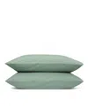 Piglet In Bed Washed Cotton Percale Pillowcase Pair, King In Green