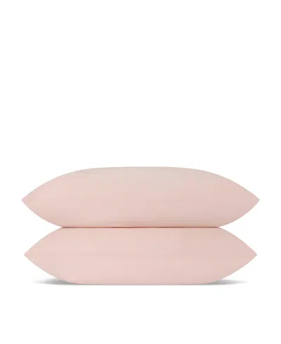 Piglet In Bed Washed Cotton Percale Pillowcase Pair, Queen In Pink