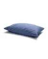 Piglet In Bed Washed Cotton Percale Pillowcase Pair, Square In Cove Blue