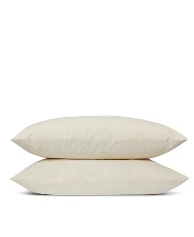 Piglet In Bed Washed Cotton Percale Pillowcase Pair, Standard In White