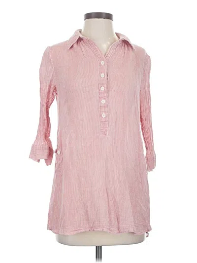 Pre-owned Piko 3/4 Sleeve Button Down Shirt In Pink