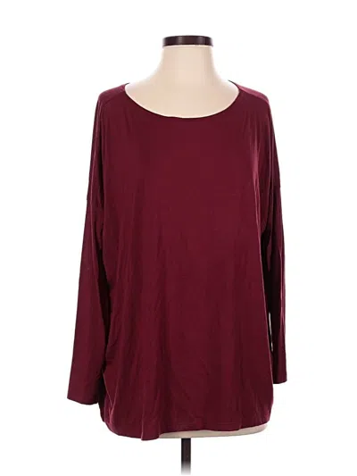 Pre-owned Piko 3/4 Sleeve T-shirt In Burgundy