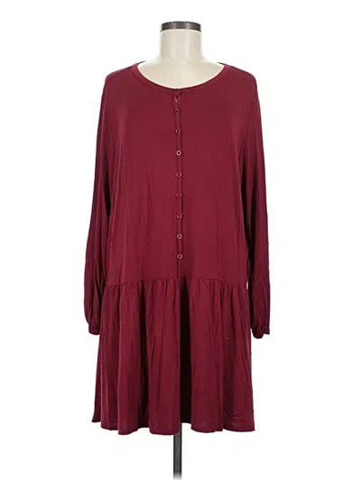 Pre-owned Piko Casual Dress In Burgundy
