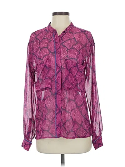Pre-owned Piko Long Sleeve Blouse In Purple