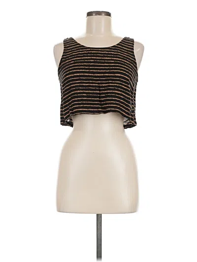 Pre-owned Piko Sleeveless Top Black Strapless Neckline Tops