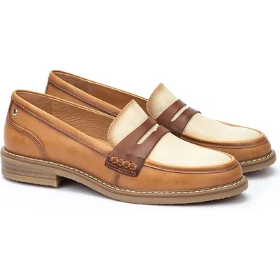 Pikolinos Aldaya Penny Loafer In Almond