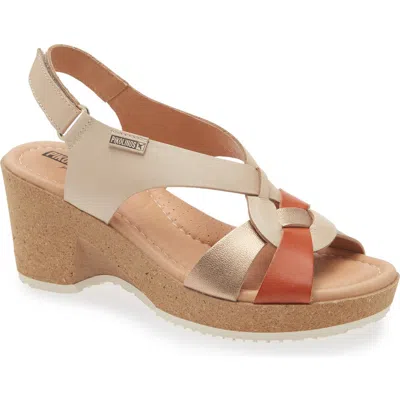 Pikolinos Arenales Wedge Slingback Sandal In Multi