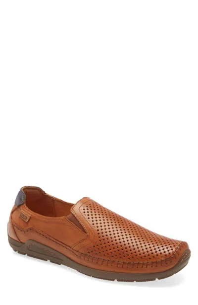 Pikolinos Azores Driving Shoe In Brandy Leather