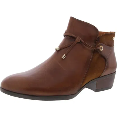 Pikolinos Daroca Womens Leather Zipper Riding Boots In Brown