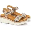 Pikolinos Gomera Platform Wedge Sandal In Champagne