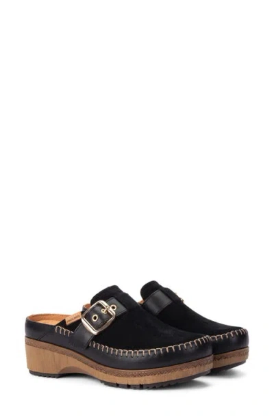 Pikolinos Granada Leather Clog In Black