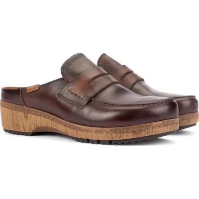 Pikolinos Granada Leather Clog In Brown
