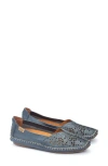 Pikolinos Jerez Perforated Flat In Blue