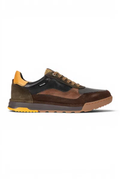 Pikolinos Men's Black Leather Trainers Sneaker Lace-up Shoes - Teide