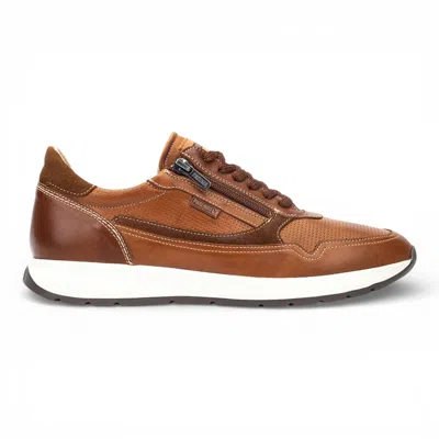 Pikolinos Men's Brown Leather Easy Wear Sneaker Trainers Shoes - Getafe