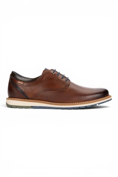 Pikolinos Men's Brown Leather Lace-up Smart Shoes - Berna