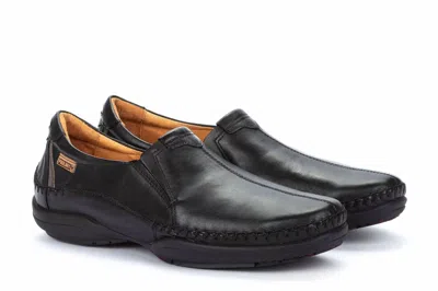 Pikolinos Men's San Telmo Slip-on Shoes In Black Leather