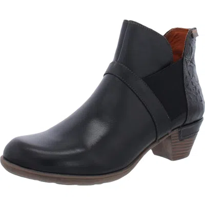 Pikolinos Rotterdam 902 Womens Leather Ankle Chelsea Boots In Black