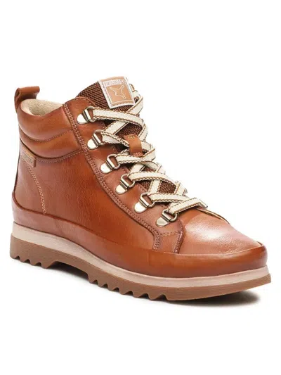 PIKOLINOS PIKOLINOS VIGO W3W-8564 BOOTS WOMEN'S BRANDY LEATHER ZIPPER ANKLE ZOGG601