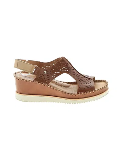 Pre-owned Pikolinos Wedges In Brown